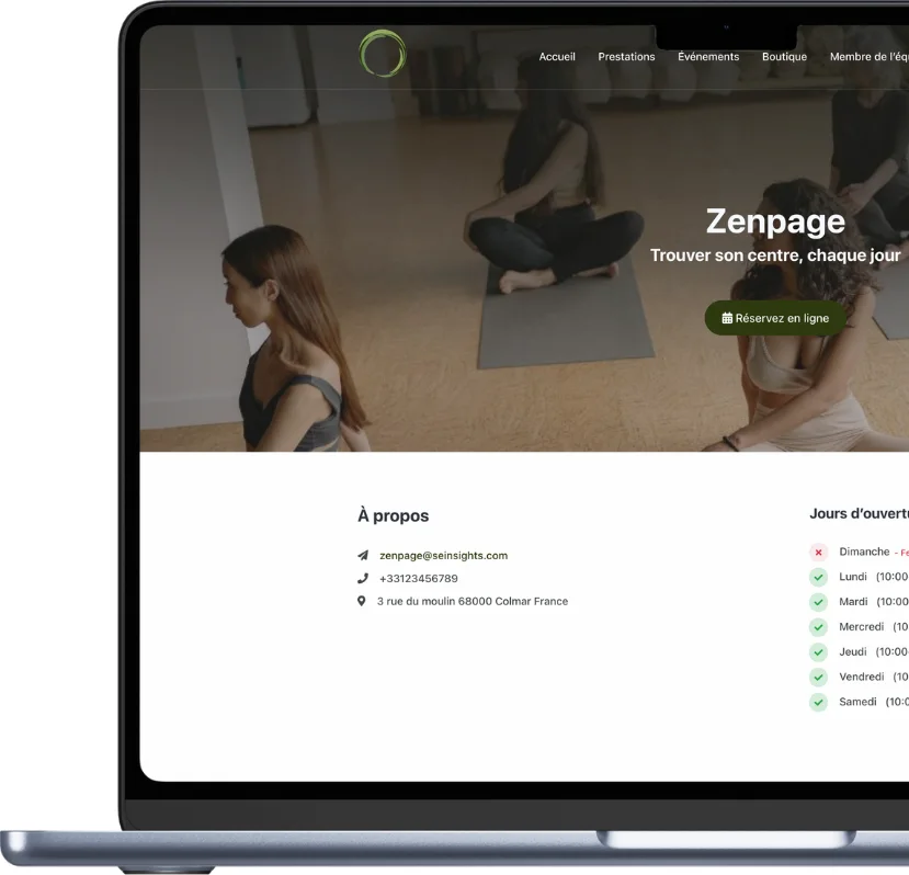 Example of a therapist website built with Zenpage